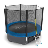 Батут EVO JUMP External 8ft (Blue) с нижней сеткой